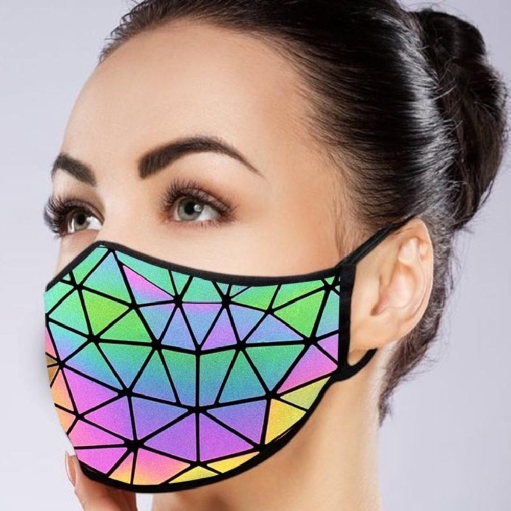 NWT HOLOGRAPHIC FACE MASK
